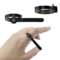 Outils de bijouterie en métal Kinway US HK Corée Japon UE, jauge de taille de bague en PU avec loupe pour le polissage de bijoux