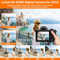 Cámara Digital sin Espejo 5K con Zoom Óptico 5x, Compacta y Portátil para TikTok, Vlogging y Fotografía, Compatible con Personalización OEM