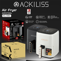 ACKILISS ACL-5362 1300W Nouveau Design Friteuse à Air Facile à Utiliser Haute Qualité Prise VDE Noir Blanc