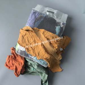 Trapos de Algodón 100% Puro de Colores Mezclados Reciclados Enteros para Uso Industrial, Trapos de Tela de Camisetas de Colores - Product Image 1