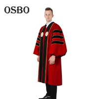 Vente en gros Robes de fin d'études universitaires de luxe unisexes Robes de doctorat de style américain pour les remises de diplômes lors de la cérémonie de remise des diplômes