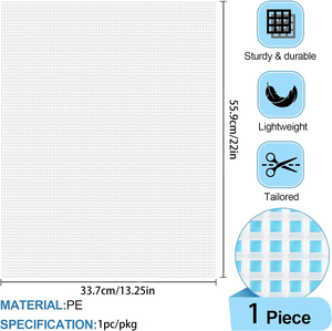 78106 13.25 "X 22" lembar kanvas plastik lembar jala plastik untuk kerajinan bordir proyek Crochet rajut kerajinan DIY - Product Image 3