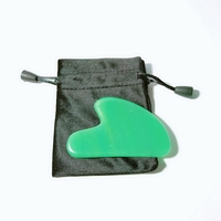 Outil de massage facial HZ en jade Gua Sha, Aventurine verte, outil Gua Sha personnalisé