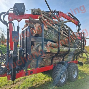 TR140 forestale rimorchio forestale macchine Forstmaschinen Grapples Log Crane gru forestale TC600 con verricello idraulico - Product Image 4