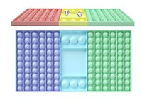 Nouvelle grande taille Push Pop jeu Fidget jouet Silicone bulle arc-en-ciel échiquier Push Popping Popper jouets sensoriels