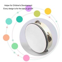 Children Tambourine Percussion Drum Hand Drums Double Sided Kindergarten