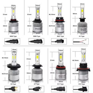 Phares LED COB S2 de haute qualité H4 H3 H7 H11 H1 9005 9006 880 Feux antibrouillard 36W 16000LM 12V Garantie de 2 ans 6500K/6000K Universel - Product Image 3