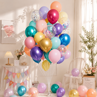 Ensemble d'arche de ballons en latex chromé métallique brillant de 12 pouces, 2,8 g, pour décorations de mariage, d'anniversaire, de Noël, d'Halloween
