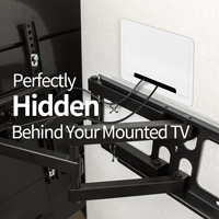 Boîtier multimédia mural pour TV avec logo personnalisé, blanc, 9 pouces, en PVC durable, kit de gestion des câbles, système compatible OEM/ODM