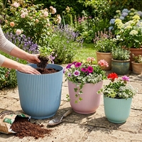 Décoration d'intérieur et d'extérieur, pots de fleurs de jardin avec lignes, pot de plantation de bureau, jardinières modernes