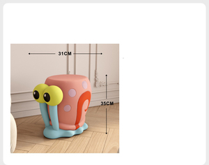 Red <span class=keywords><strong>de</strong></span> Caracol <span class=keywords><strong>de</strong></span> dibujos animados, taburete <span class=keywords><strong>de</strong></span> Zapatos Rojos en la puerta, entrada a casa, niños, lindo vestíbulo creativo, taburete bajo para sentarse - Product Image 6