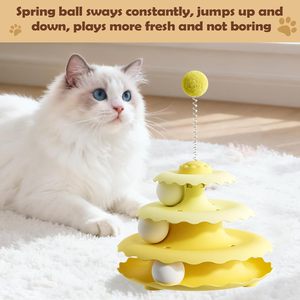 New Design Small Volume Four Layer Smart Interactive <b>Cat</b> Tower Set Interactive Training <b>Cat</b> Wheel <b>Toys</b> <b>Cat</b> Turntable <b>Toy</b> - Product Image 3