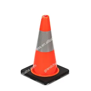 PVC Traffic Cone Black Base 450mm Road Security Reflective Road Safety Sign Australia Standard