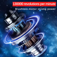 Produit phare Souffleur de poussière portable sans fil à turbine extérieure Moteur sans balais Ventilateur de voiture ABS/PVC Jiexunda