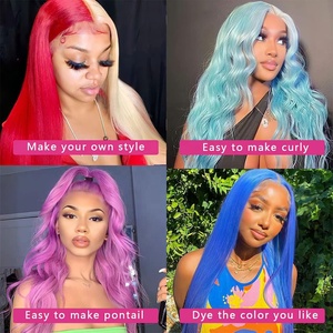 Perruques brésiliennes lisses, os soyeux, bon marché, 13x4, 613 HD, Full Lace Wig, cheveux humains, 32 pouces, perruques <span class=keywords><strong>Alibaba</strong></span> - Product Image 4
