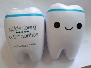 PU Foam Tooth Shape Stress <b>Ball</b> Imprint Logo Tooth Stress Reliever <b>Squeeze</b> Toys for Business Promotion - Product Image 3