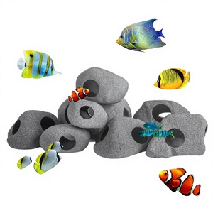 Rocce in Ceramica Impilabili Eco-Friendly da 1.5L per <span class=keywords><strong>Acquario</strong></span>, Decorazione per Nascondiglio/Grotta, per Riproduzione e Deposizione Uova <span class=keywords><strong>di</strong></span> Betta, Gamberetti e <span class=keywords><strong>Ciclidi</strong></span> - Product Image 4