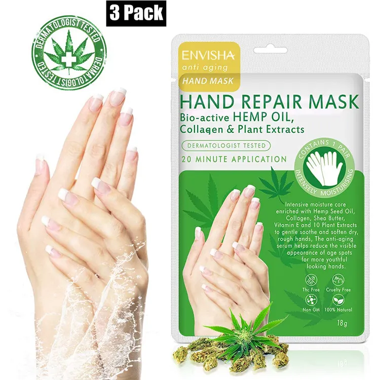 Hand behandlung produkte Bleaching Feuchtigkeitsspendende Peeling Kollagen Hand creme Hand Maske