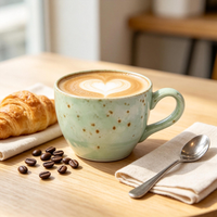 Mug à café en céramique incurvé moderne et sublime, style américain, pour usage domestique, résistant à la chaleur, compatible micro-ondes et lave-vaisselle, en stock, offre spéciale