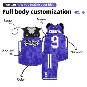 Design personalizzato traspirante in rapida asciugatura reversibili da uomo maglie da basket maglia personalizzata uniforme da basket Set