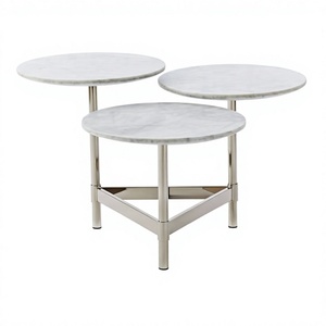 Mesa de centro moderna con estructura de hierro y tapa de cristal, muebles contemporáneos para sala de estar, decoración del hogar, mesa central. - Product Image 3