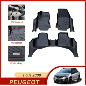 Tappetini Auto 5D in TPE Personalizzati all'Ingrosso, Spessore 3,5 mm, Set da 3 Pezzi per <span class=keywords><strong>Peugeot</strong></span> <span class=keywords><strong>2008</strong></span> - Product Image 6