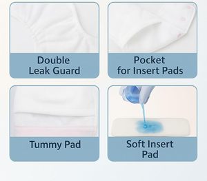 Culotte absorbante réglable, lavable, réutilisable et imperméable pour bébés filles et garçons, couche lavable réutilisable pour bébé - Product Image 4
