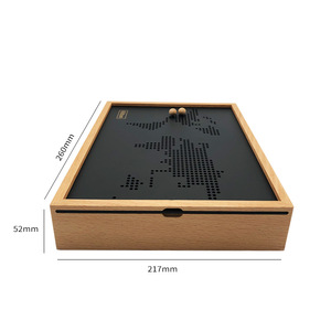 Caja de Almacenamiento de Madera 217x260x52mm con Patrón Grabado, Joyero Rectangular Vertical - Product Image 1