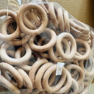 Anillos de Madera de Haya Natural, Círculos de Madera Maciza Resistentes para Manualidades y Bricolaje - Product Image 4
