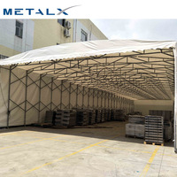 Metalx Luxury Garage Auvent pliant extérieur de grande taille et Tente de garage mobile pliable à tirer et pousser pour voitures, auvents et garages en gros