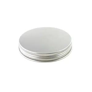 Cosmética de alta calidad 85 diámetro tapa de aluminio 85mm mate plata tornillo tapa para tarro de crema