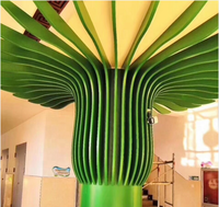 Panneau de porte et de plafond architectural moderne en alliage d'aluminium ondulé 3D, ignifuge et étanche, fabriqué en Chine, pour aéroports, hôpitaux et villas