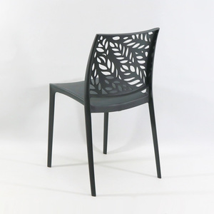 Chaises de salle à manger nordiques en gros à prix abordable, chaises d'appoint modernes en plastique noir pour l'extérieur, chaises d'école - Product Image 3