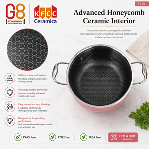 <span class=keywords><strong>Casserole</strong></span> en acier inoxydable 3 plis de qualité alimentaire 20/24/28 cm, avec couvercle, pour la cuisine - Product Image 3