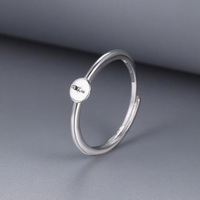 Base de bague interchangeable en argent sterling 925 plaqué platine bricolage réglable et pour femme 5mm taille de bague américaine: 6-8 1519140
