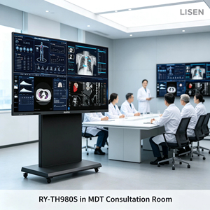 Nouvel écran de surveillance hospitalier TFT LCD 98 pouces avec écran tactile, rétroéclairage LED par collage optique, interfaces DP/USB, et calibrage DICOM - Product Image 2