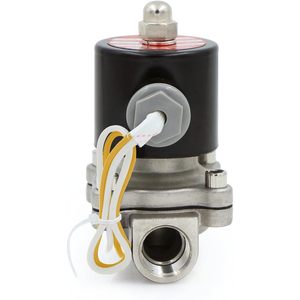 États-Unis Vanne solénoïde électrique en acier inoxydable massif 110 V CA normalement fermée 1/2 pouce pour eau et air - Product Image 5