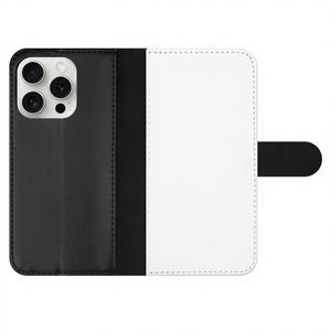 Étuis portefeuille magnétiques antichoc en cuir PU imprimé OEM personnalisés par sublimation avec fente pour cartes pour iPhone 16/15/14/13/12/11 - Product Image 1