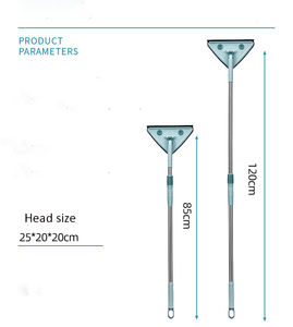 Rétractable Réglable Nettoyage <span class=keywords><strong>Plafond</strong></span> Dépoussiérage Eau Grattage Grand Triangle <span class=keywords><strong>Télescopique</strong></span> Vadrouille Plate <span class=keywords><strong>pour</strong></span> Maison Plancher Fenêtre - Product Image 3