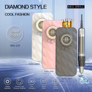 Máquina de Taladro de Uñas Portátil Recargable <span class=keywords><strong>Love</strong></span> <span class=keywords><strong>Crazy</strong></span> DMJ-110 de 35000 rpm para Manicura y Pedicura - Product Image 3