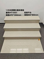 Carrelage d'escalier en porcelaine 1350x300mm de Foshan, taille personnalisée, carrelage de nez de marche pleine masse avec rainure pour marche et contremarche