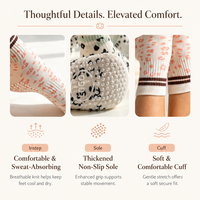Chaussettes de yoga et de Pilates antidérapantes pour femmes, en coton coloré personnalisé, avec grip en silicone antidérapant