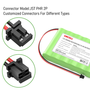 Pack de batteries Ni-MH personnalisé 6S1P 2500mAh 7.2V pour détecteurs de fumée, détecteurs médicaux et de jouets, et lampes de poche - Product Image 4