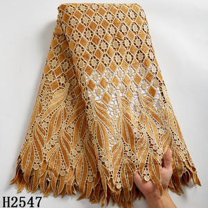 Tela de encaje de <span class=keywords><strong>guipur</strong></span> <span class=keywords><strong>con</strong></span> <span class=keywords><strong>piedras</strong></span> Multicolor, tela de encaje <span class=keywords><strong>bordado</strong></span> nigeriano, venta al por mayor, 2547 - Product Image 5