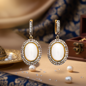 Boucles d'oreilles pendantes en forme de perle CZ de forme ovale authentique en gros turc bijoux en argent sterling 925 - Product Image 3