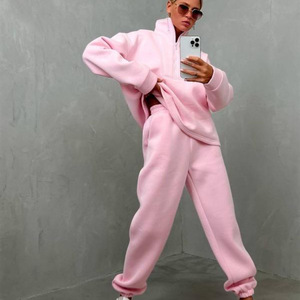 Vêtements pour femmes, nouvelle collection printemps-automne, vente chaude, manches longues, col montant, fermeture éclair, ensemble de sport décontracté, deux pièces - Product Image 5