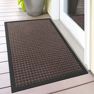 Commercial Carpet Anti Slip Rug Welcome Customized Rubber Backed Polyester Pp Plain Doormat For Home Entrance Door Floor Mat