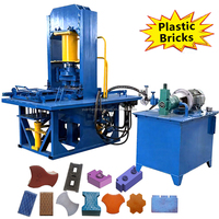 Machine de fabrication de carreaux en plastique recyclé automatique de haute qualité, machine de fabrication de briques en plastique recyclé à partir de déchets plastiques