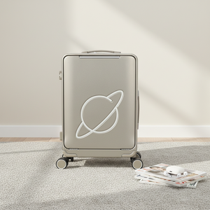 Valise de voyage personnalisée avec logo lumineux, ouverture frontale 20 pouces, valise à roulettes avec lumière LED, bagage à main pour les déplacements quotidiens - Product Image 1