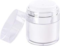 Pot cosmétique rechargeable personnalisé de qualité supérieure, 15 ml, à double paroi en acrylique, sans air, pour soins de la peau, sérum transparent comme du cristal